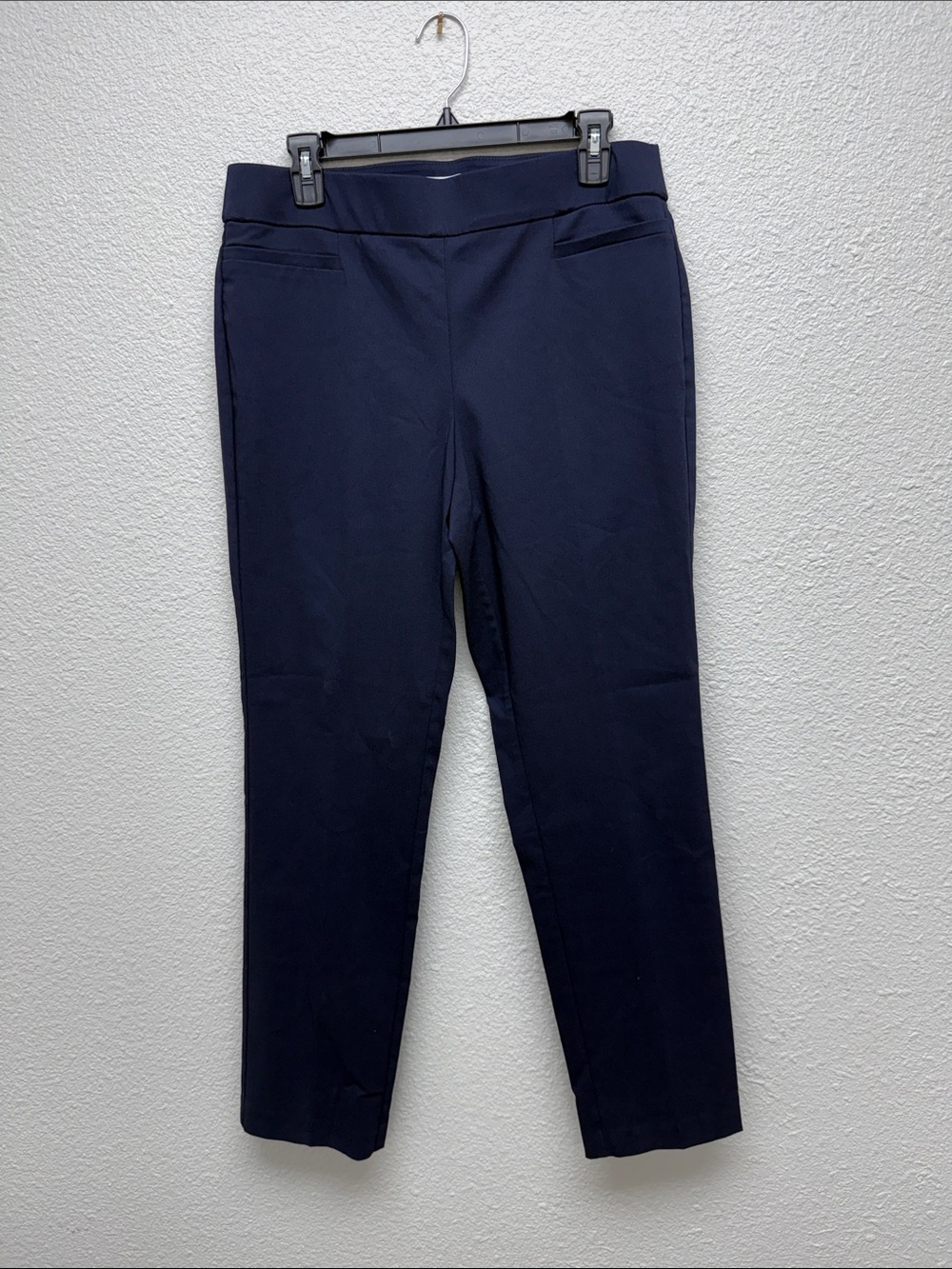 Liz Claiborne Navy Straight-Leg Pull-On Pants